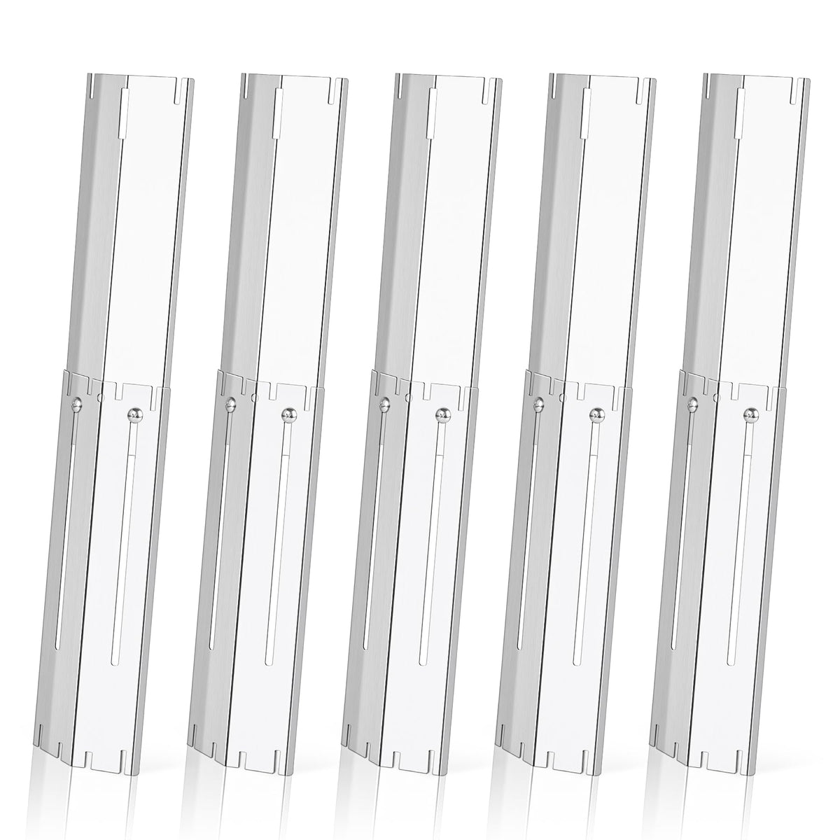 FlameDuty vista frontal del pack de 5 placas de calor, reemplazo duradero