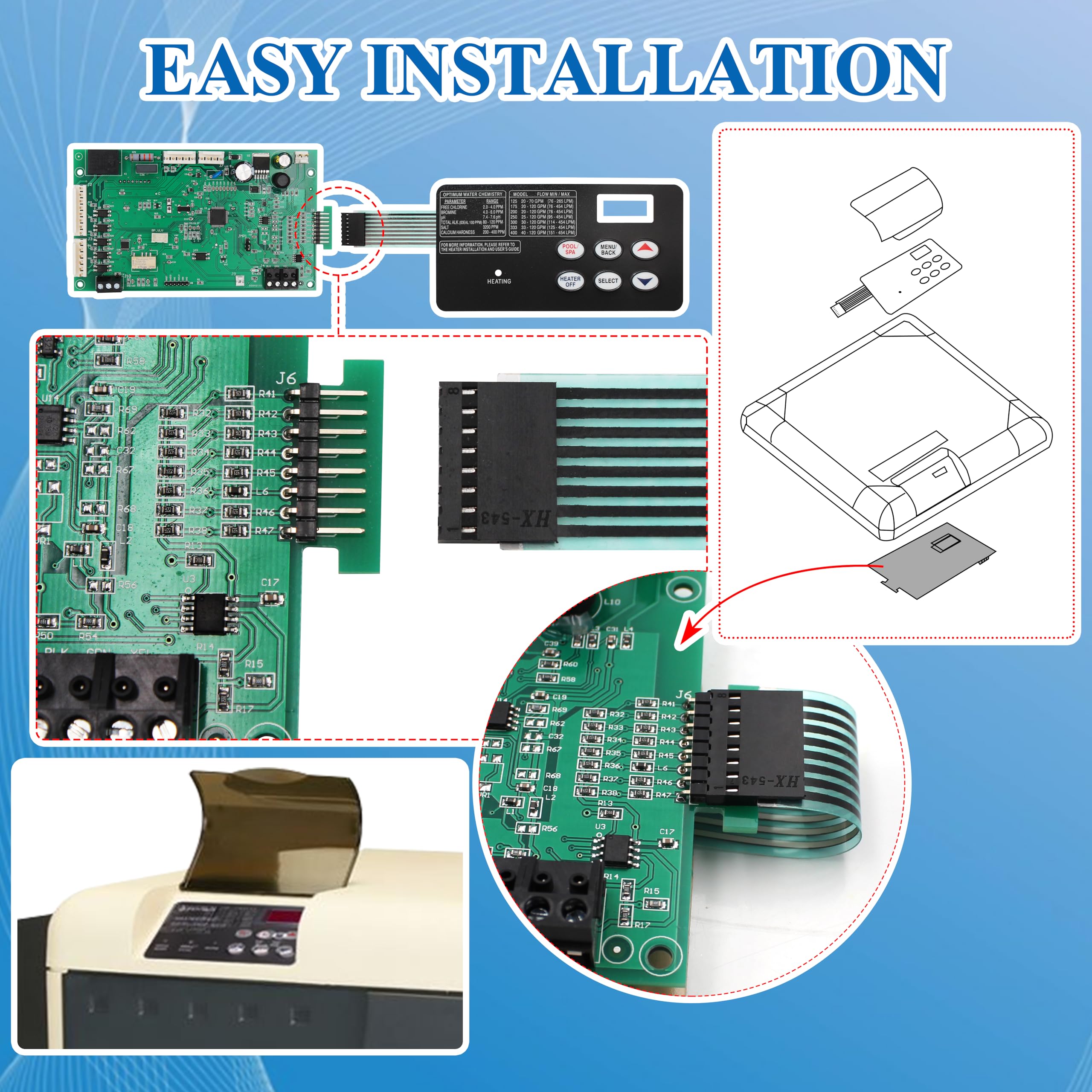 FLYINGAMZ caja con placa e instrucciones para instalación rápida