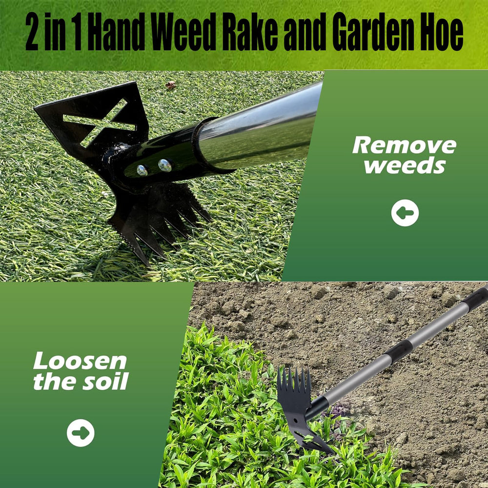 FmnyYaid detalle del borde tipo azadón diseñado para raspar y nivelar superficies del jardín