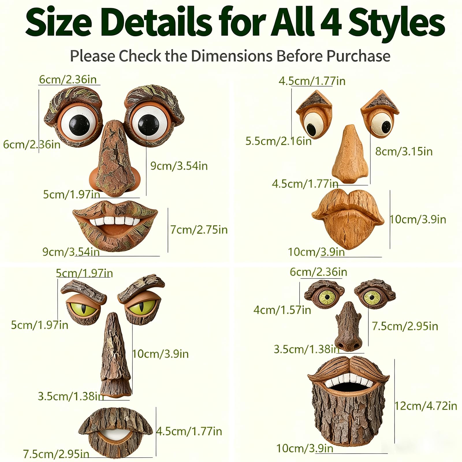 FmnyYaid cuatro estilos dispuestos, variedad para combinaciones creativas
