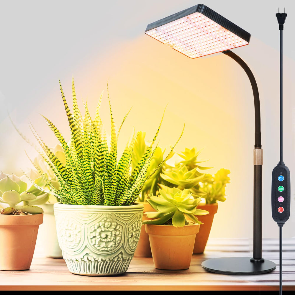 FRGROW frontal de la lámpara de sobremesa mostrando diseño elegante y luz homogénea