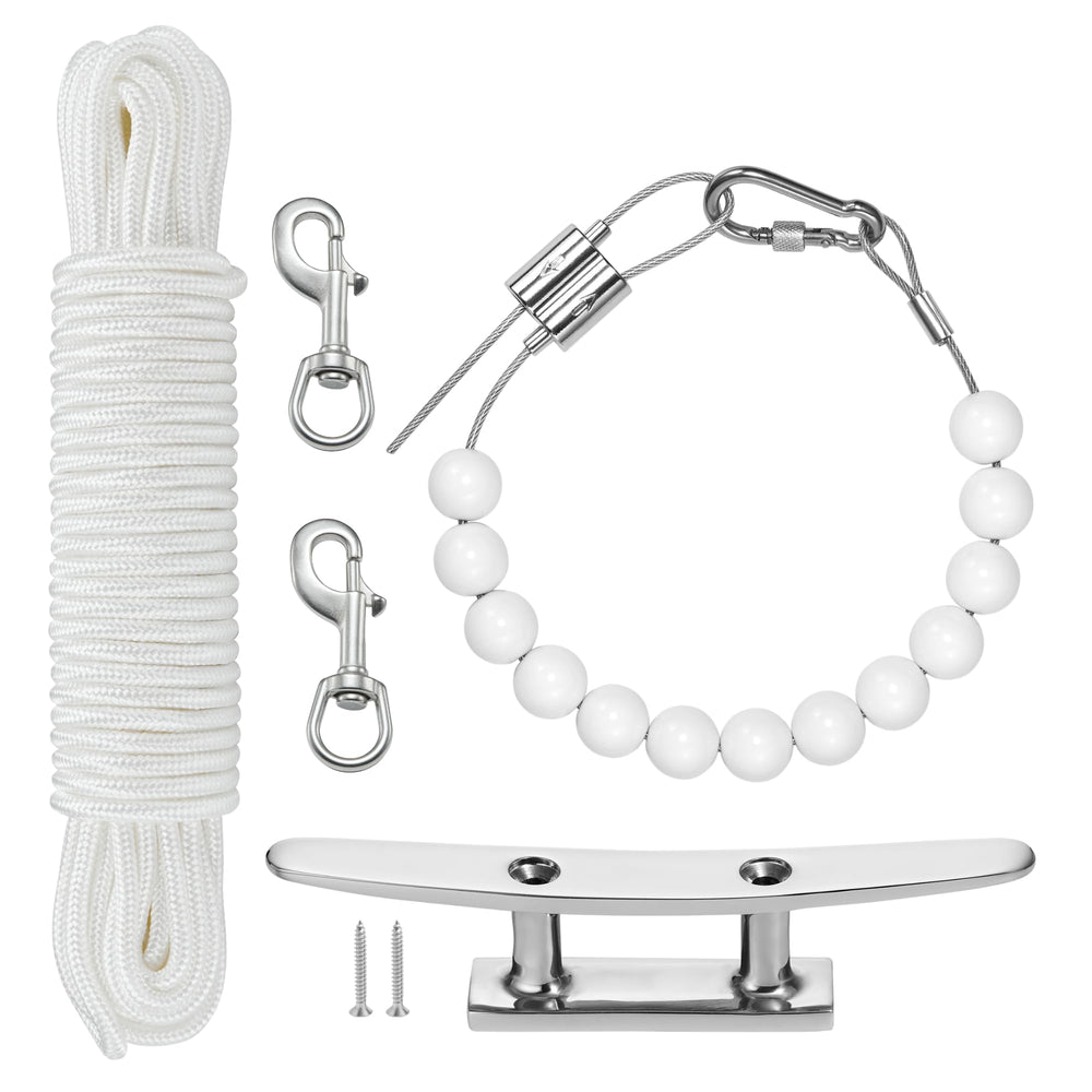 FUNNANS kit frontal con cuerda, ganchos y cleat mostrando el contenido y ventajas