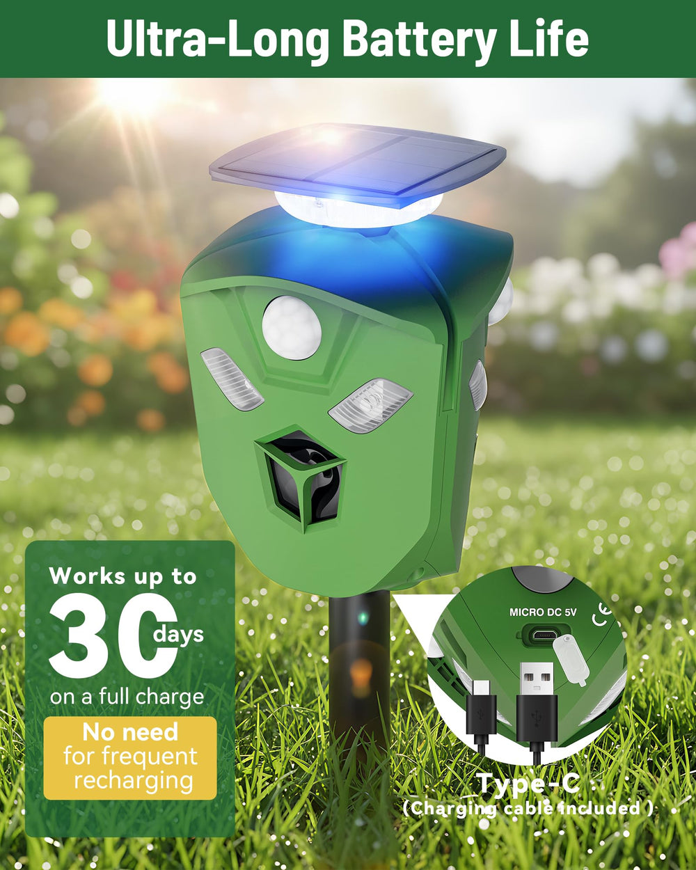 G-Jyuncyou instalado en un huerto protegiendo plantas y verduras
