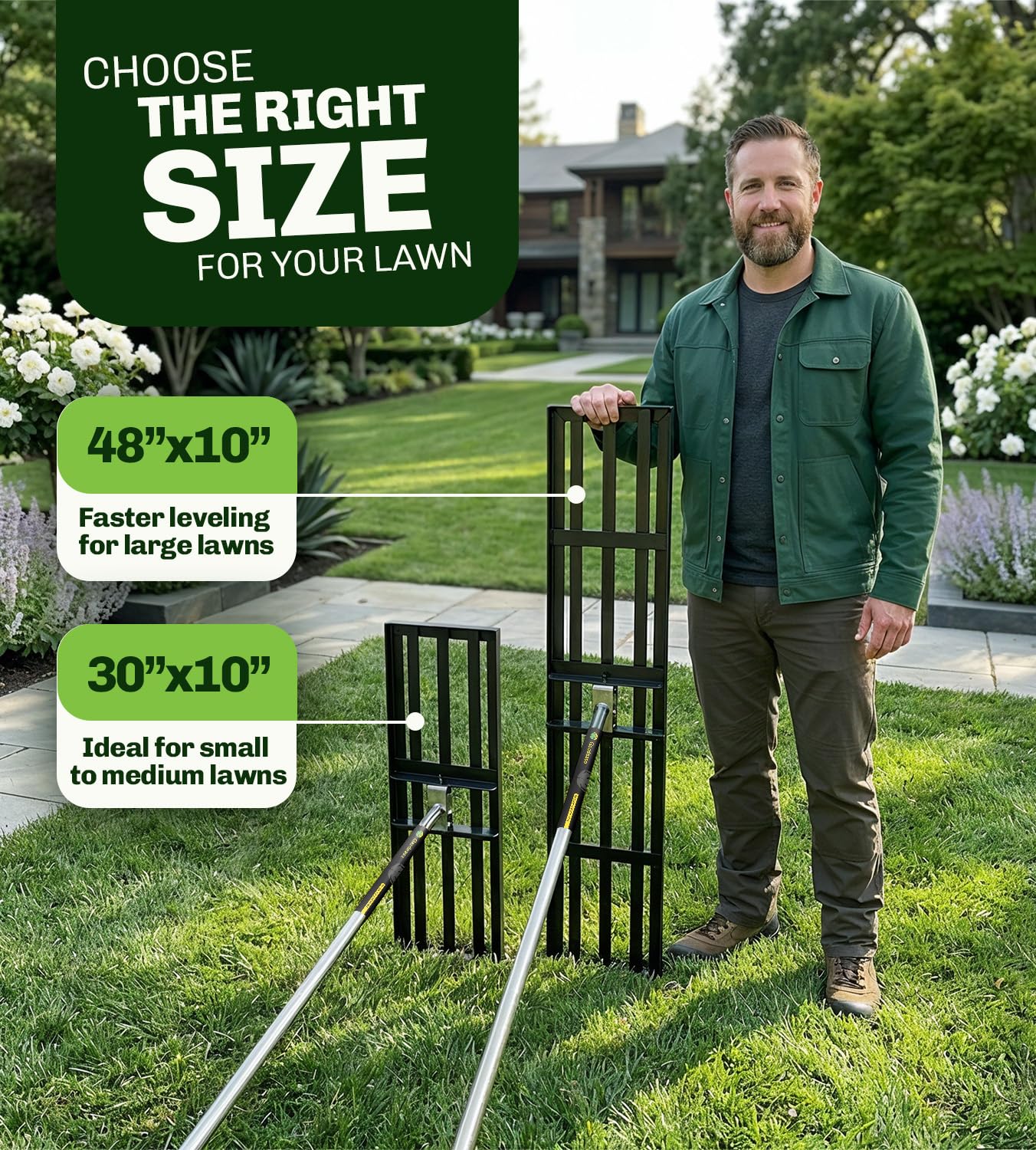 Gardease mango de 78 pulgadas ensamblado listo para usar, control cómodo