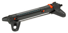 Gardena AquaZoom S frontal mostrando diseño compacto y alcance ajustable