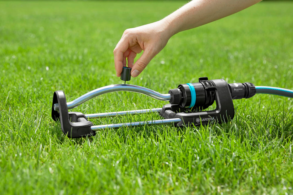 Gardena filtro integrado en primer plano evitando obstrucciones y mantenimiento