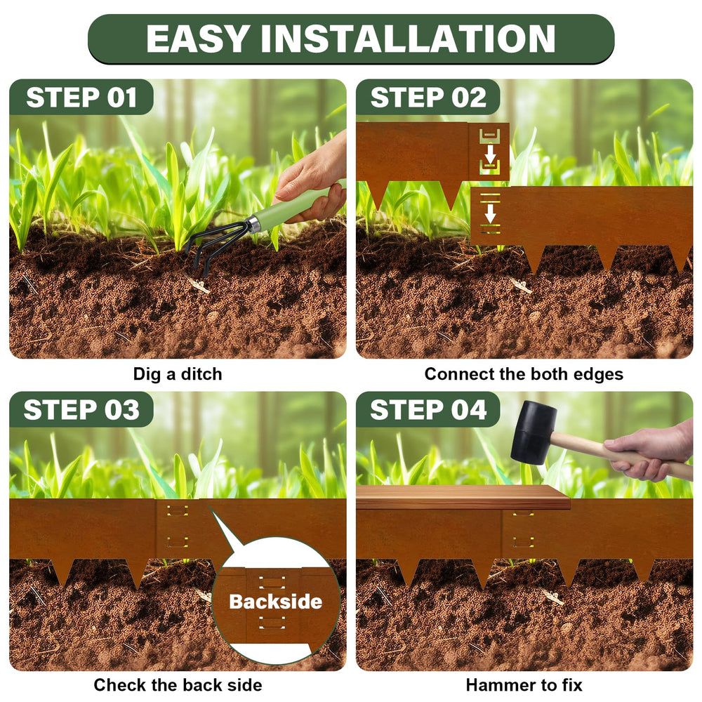Gardenaire borde instalado delimitando un parterre, orden y mantenimiento fácil