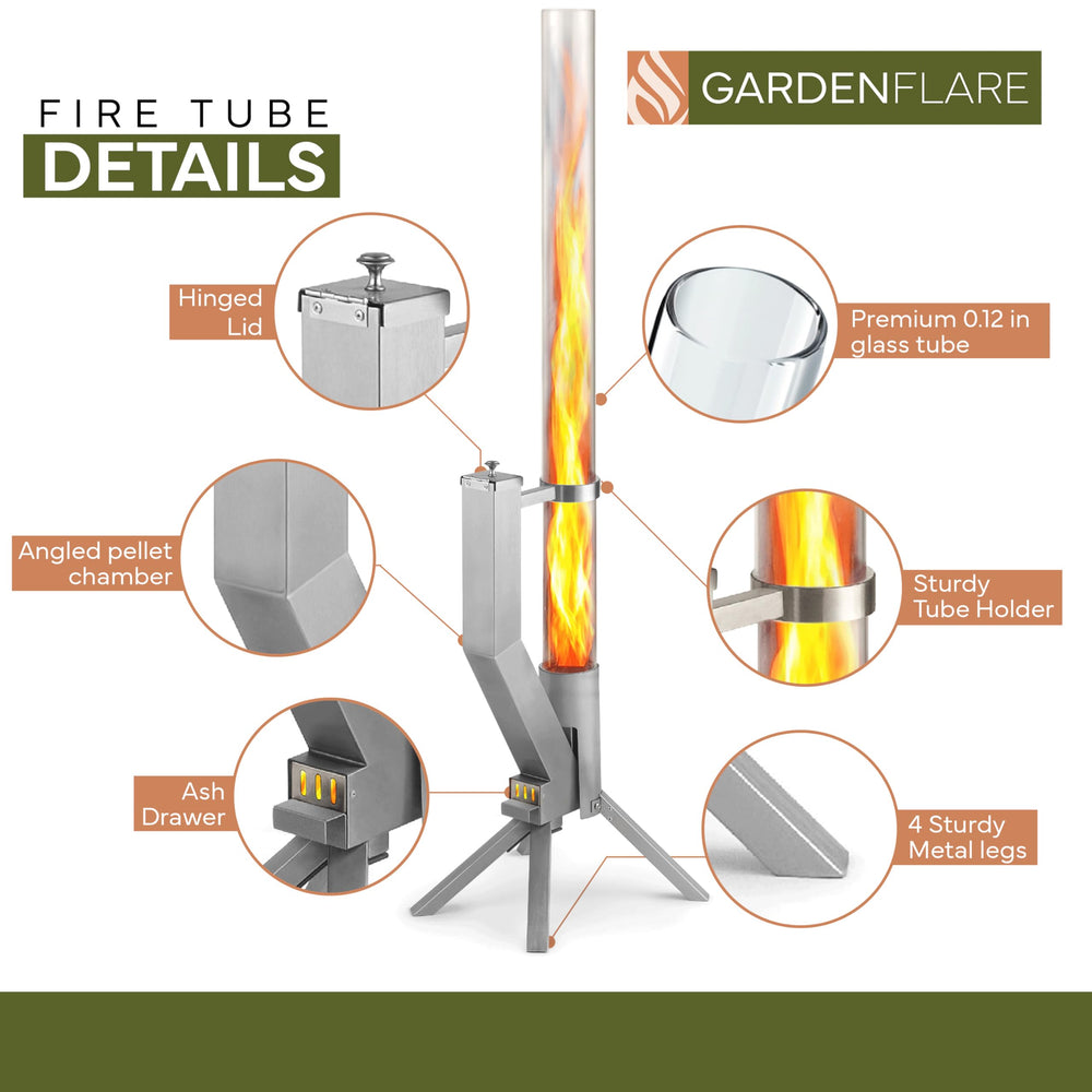 GARDENFLARE comparación de escala junto a una persona muestra altura