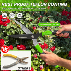 GARDENWORK agarre ergonómico de goma para mayor confort y agarre seguro