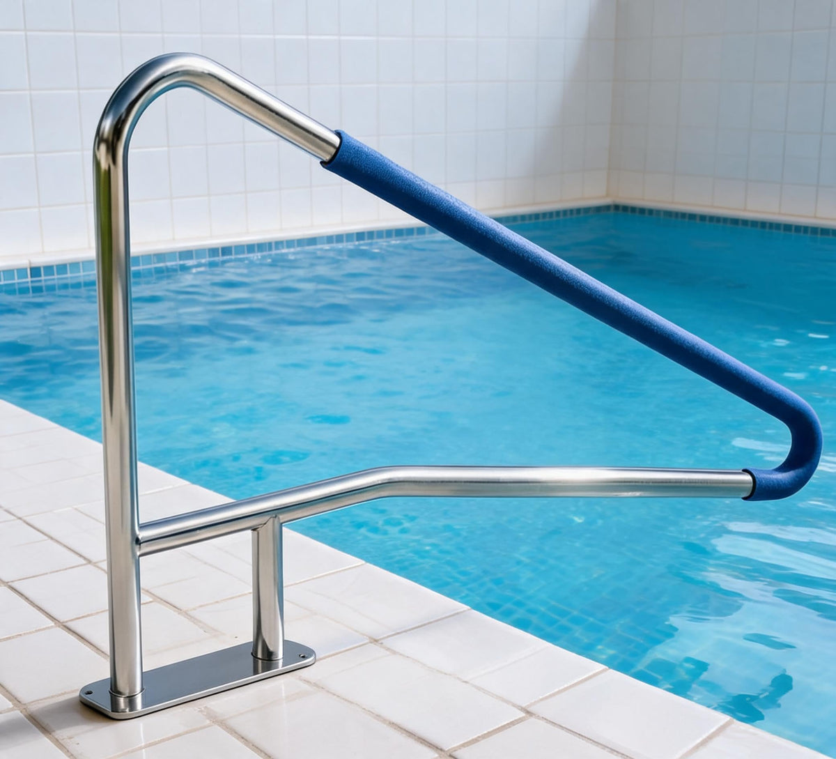 Garvee barandilla frontal de piscina mostrando estabilidad y diseño seguro