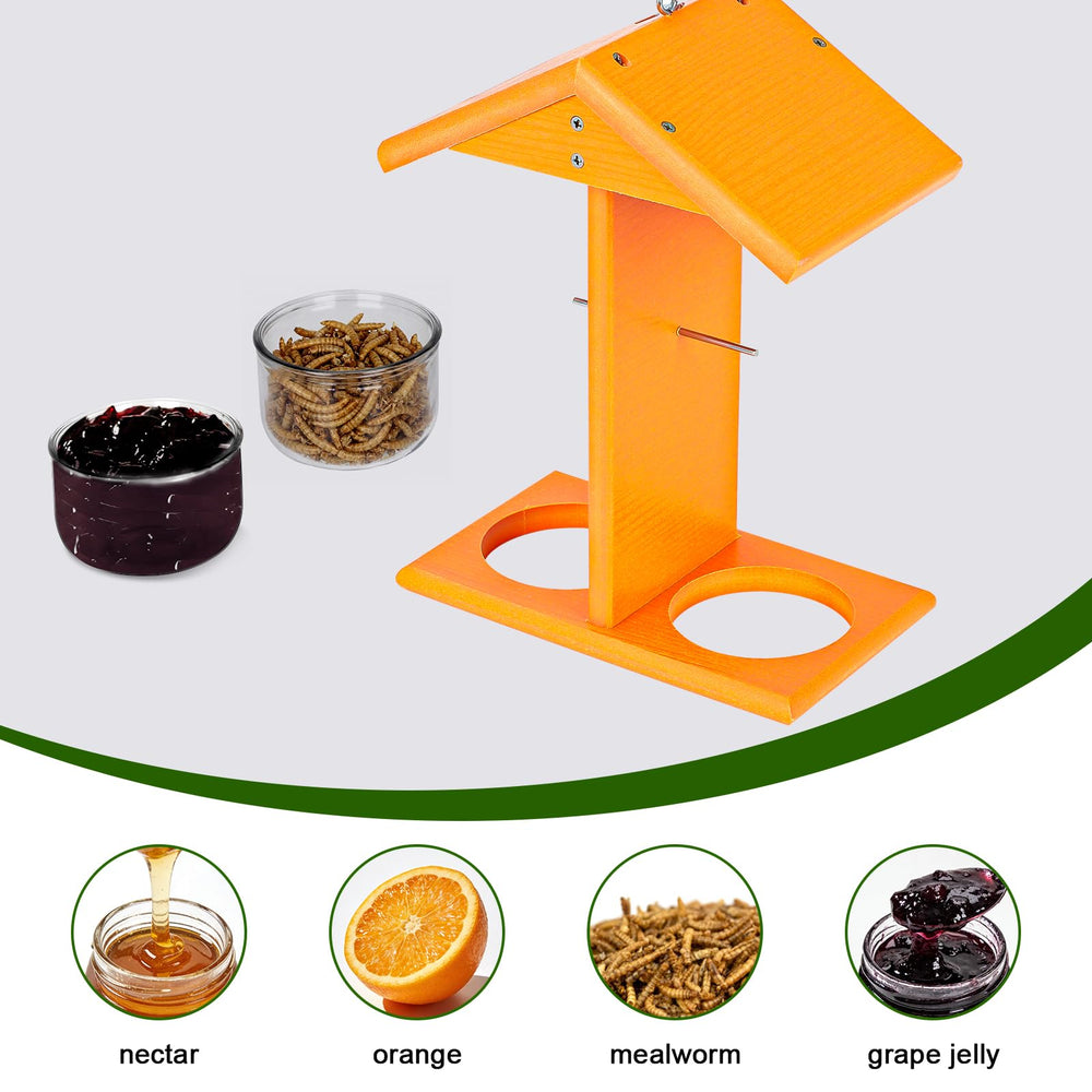 Gbekery soporte con media naranja colgada atractivo para oriolos