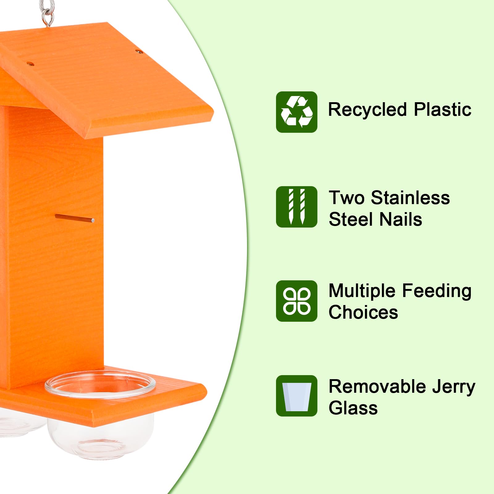 Gbekery plástico reciclado duradero resistente a intemperie