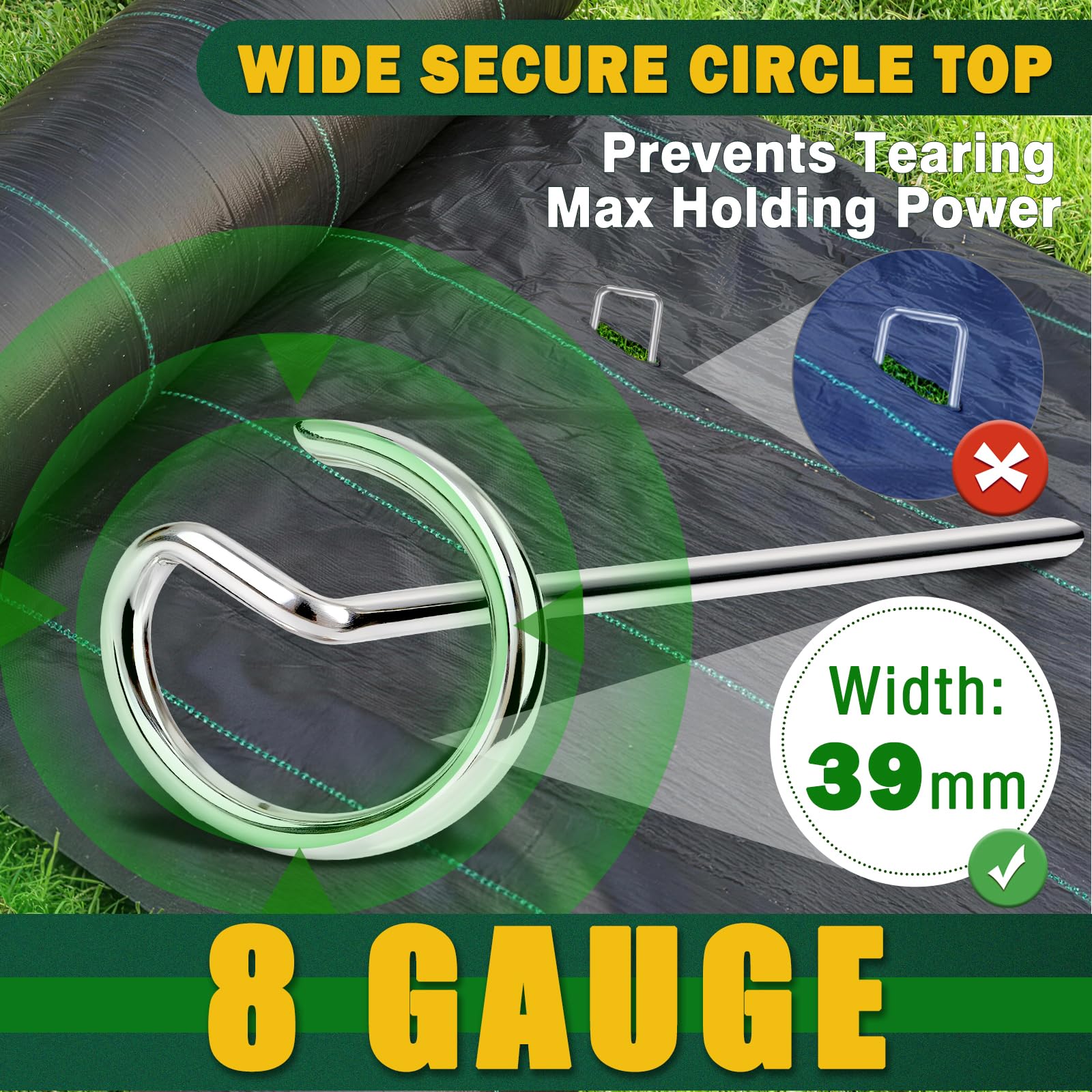 GESTONE primer plano del cabezal circular grande que protege telas