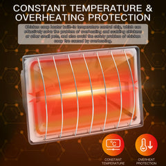 GIFANK lámpara en incubadora ofreciendo calor rápido y estable
