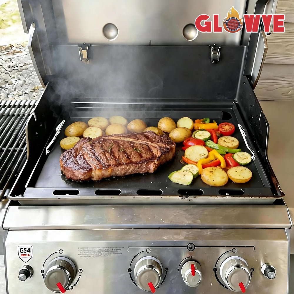 GLOWYE bandeja recolectora de grasa instalada para facilitar limpieza tras cocinar