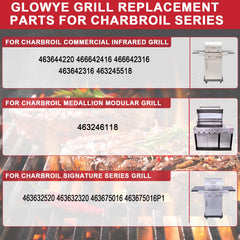 GLOWYE detalle de parrilla de hierro fundido con marcas que conservan calor para sellado