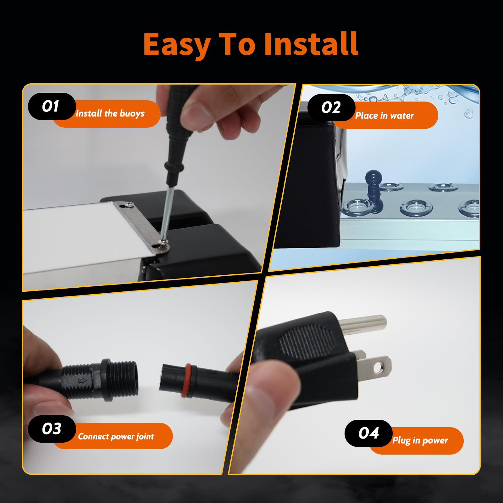 GOOYA NETTOYA nebulizador generando bruma en un estanque ornamental