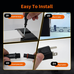 GOOYA NETTOYA nebulizador generando bruma en un estanque ornamental