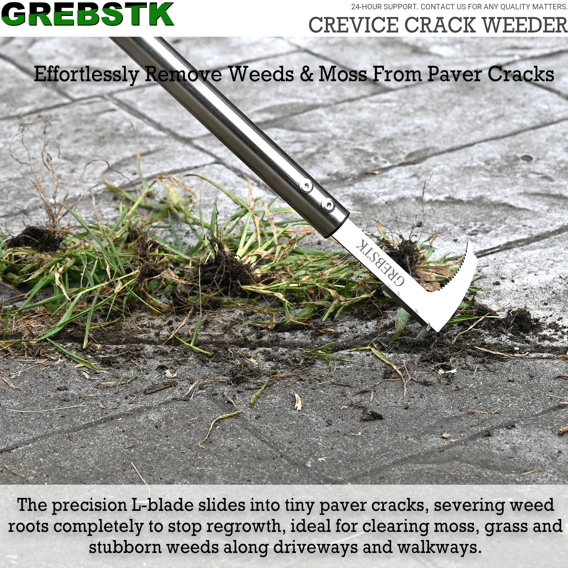 GREBSTK detalle del acero inoxidable endurecido que asegura resistencia y larga vida útil