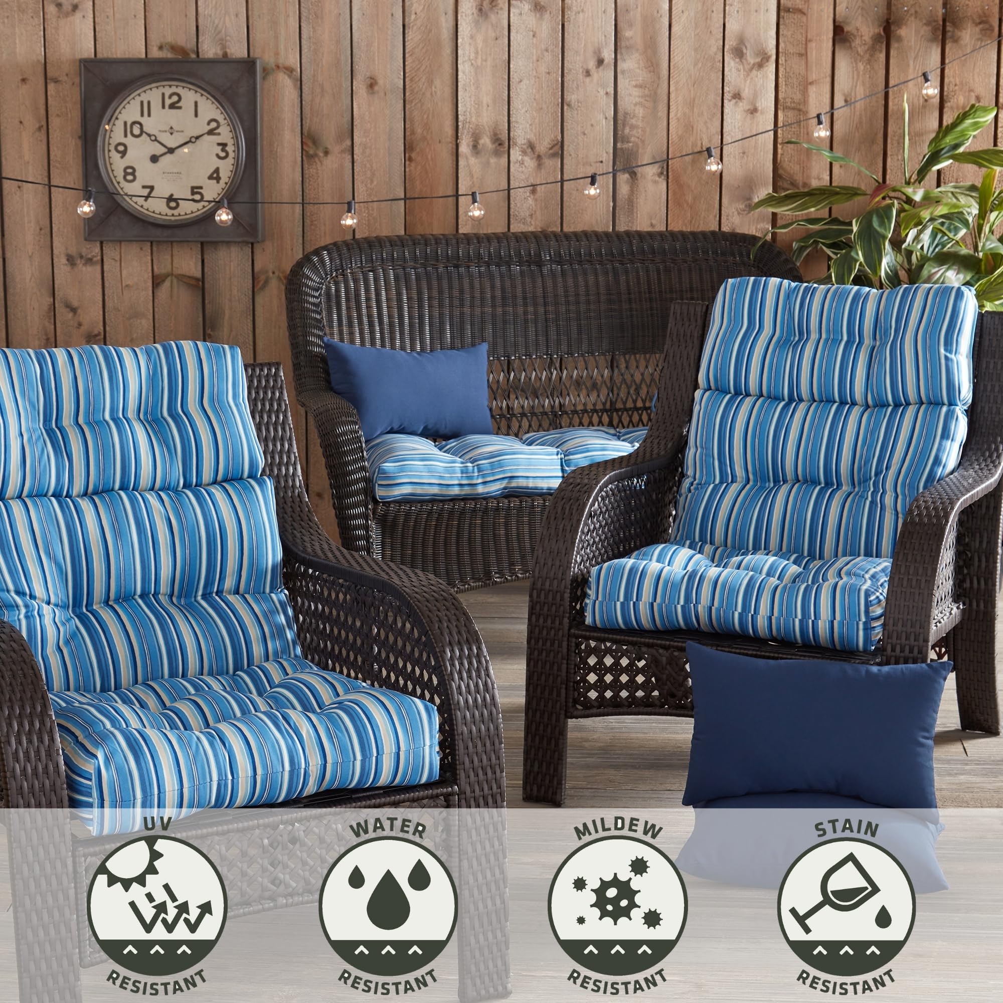 Greendale Home Fashions diagrama de dimensiones para medir y comparar el tamaño del cojín