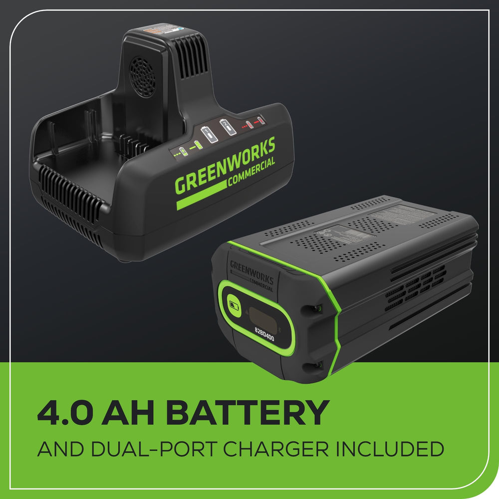 Greenworks agarre envolvente ergonómico, control estable y cómodo