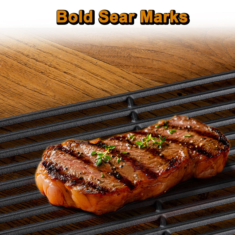 Grill Valueparts rejillas en uso con carnes selladas uniformemente