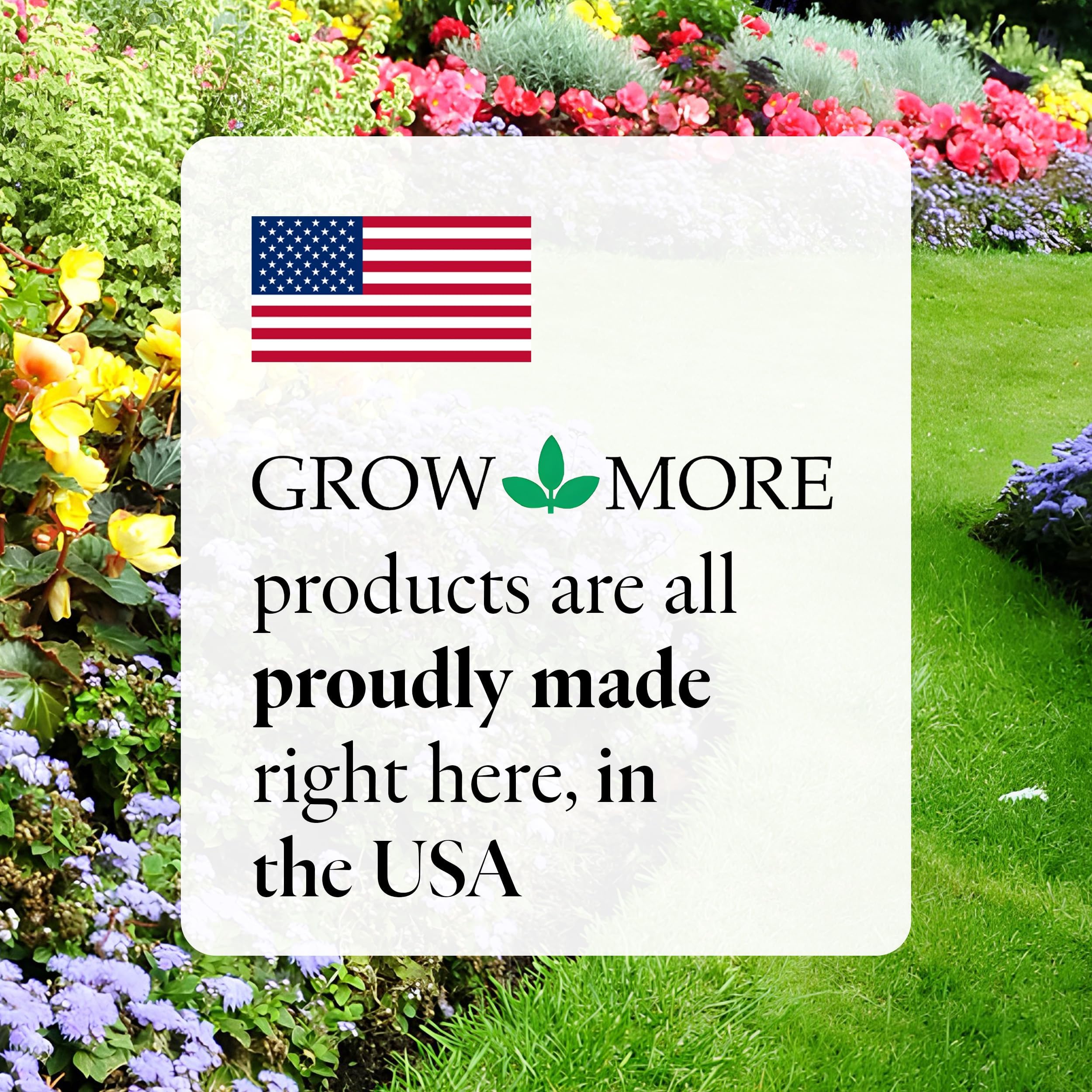 Grow More uso en jardín exterior promoviendo crecimiento uniforme