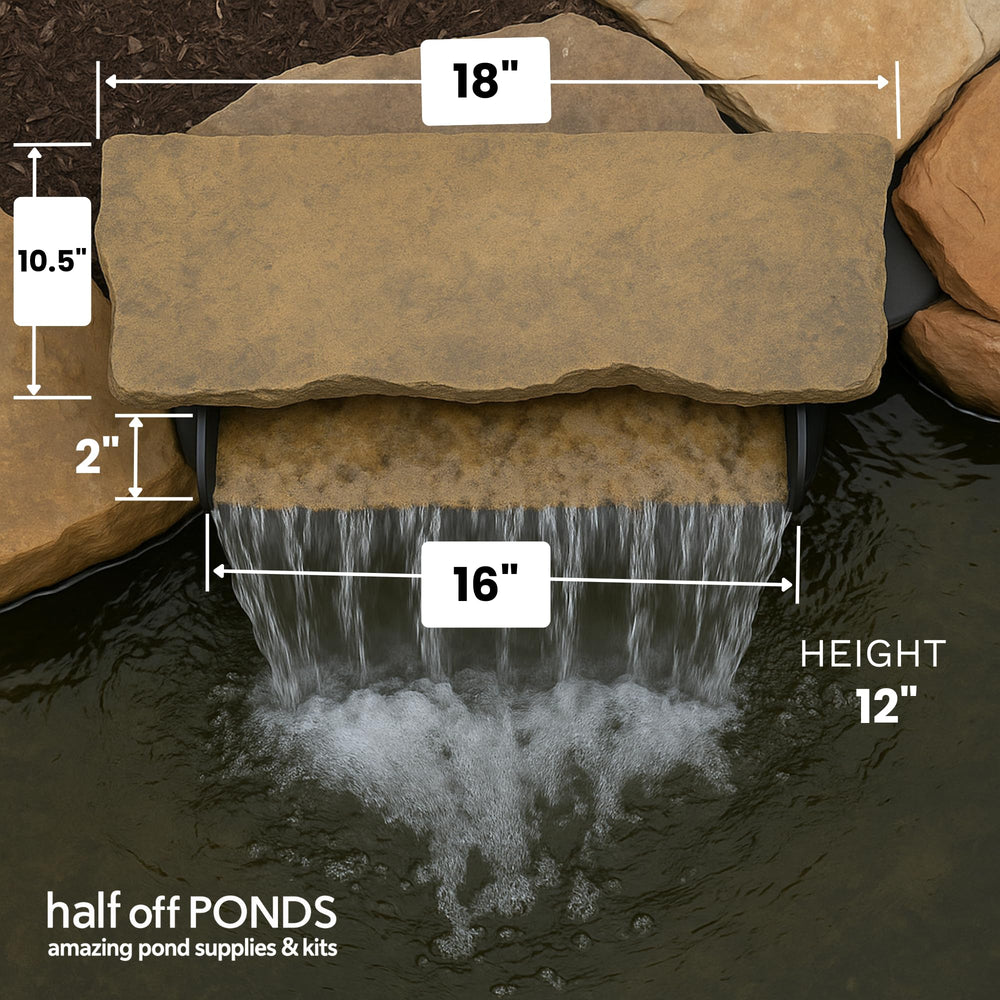 HALF OFF PONDS tapa de roca detalle de textura para integración natural