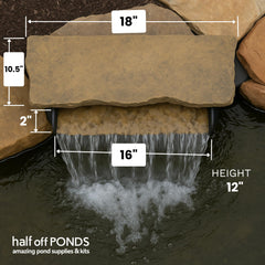 HALF OFF PONDS tapa de roca detalle de textura para integración natural