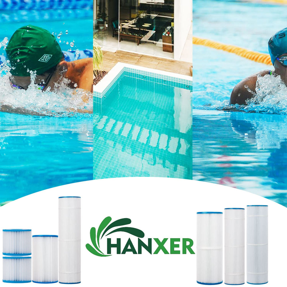HANXER filtro en entorno de piscina que mantiene agua cristalina