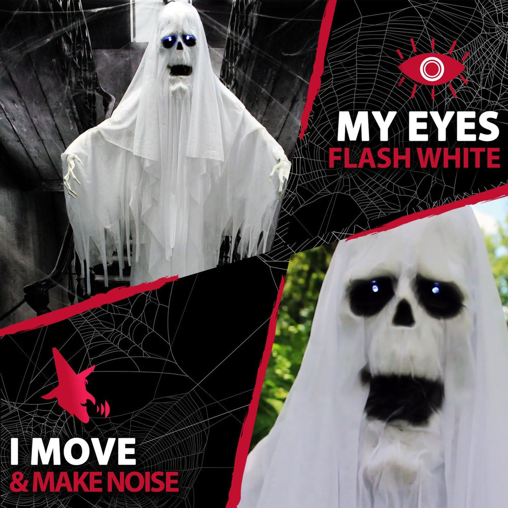 Haunted Hill Farm boca móvil sincronizada con frases espeluznantes