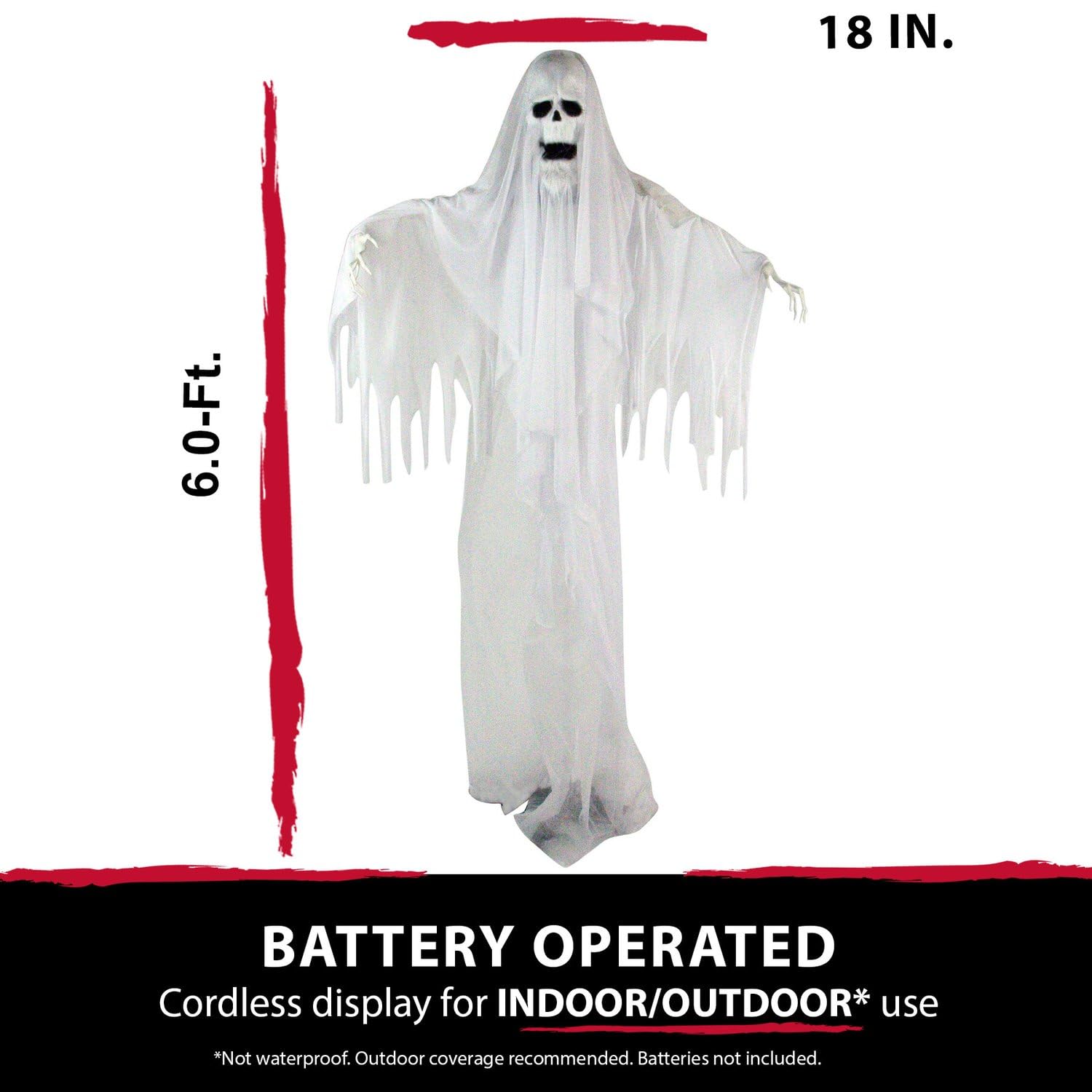 Haunted Hill Farm primer plano del rostro con rasgos sombríos y detalle