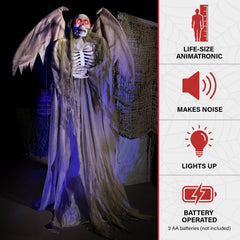 Haunted Hill Farm ojos LED rojos close-up para impacto nocturno
