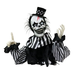 Haunted Hill Farm payaso frontal mostrando pose amenazante y textura realista