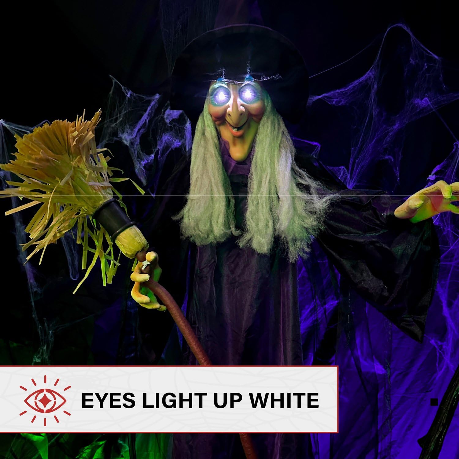Haunted Hill Farm ojos LED parpadeantes para sustos nocturnos