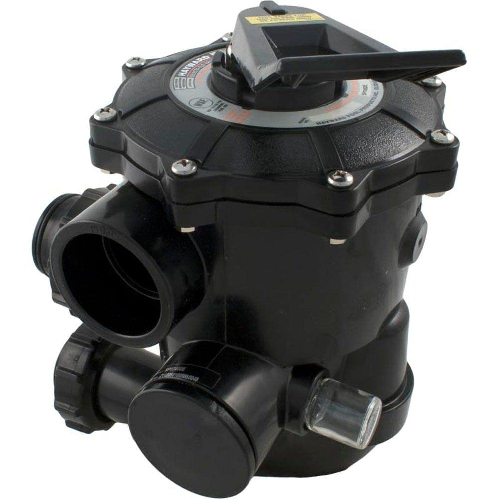 Hayward SP0740DE vista frontal de la válvula mostrando cuerpo robusto y puertos