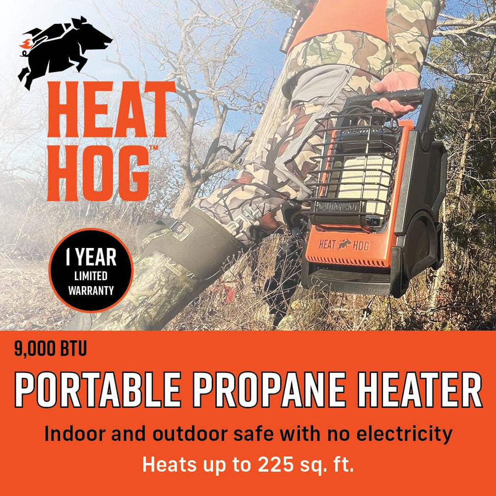 Heat Hog primer plano de la placa curva que amplía cobertura y calienta más gente