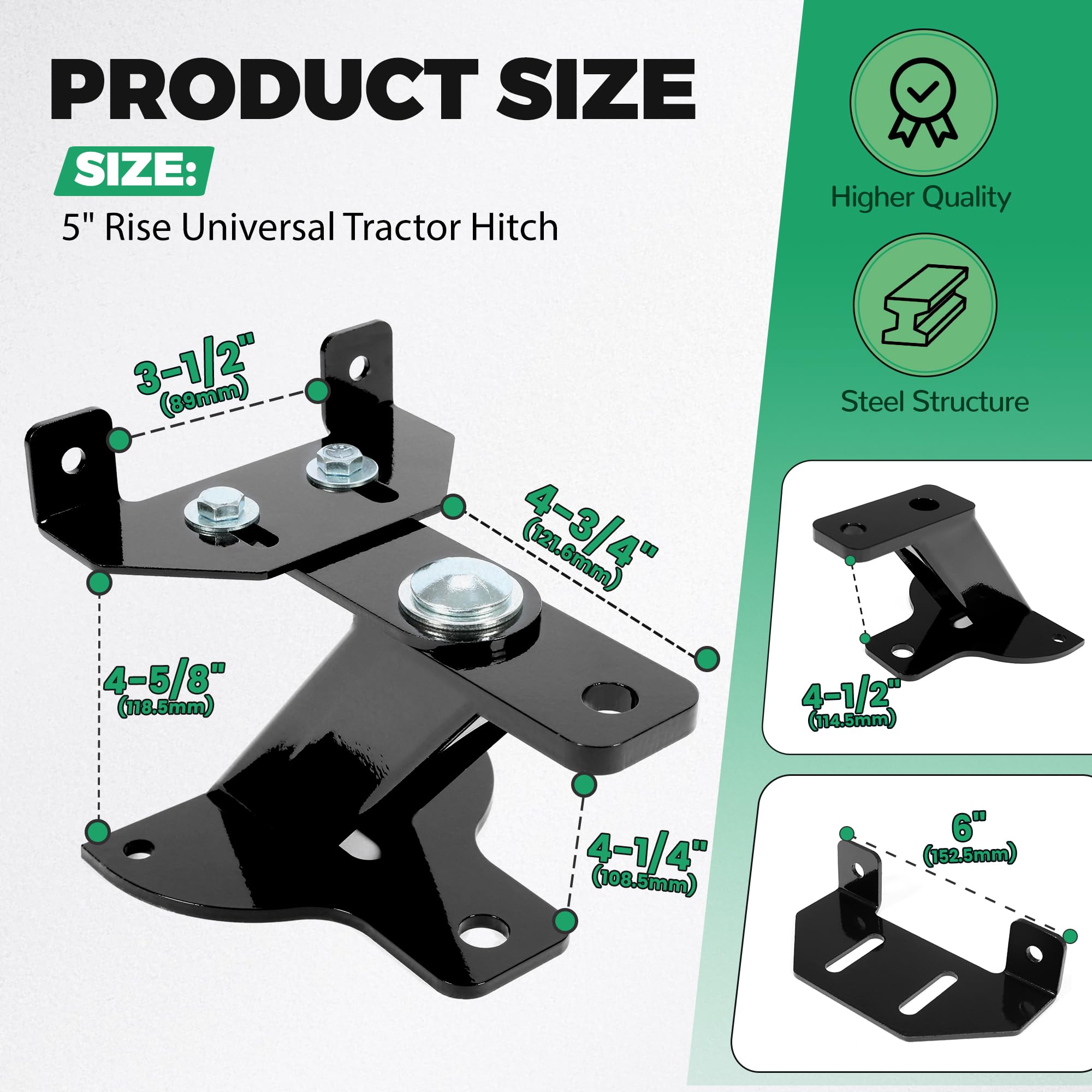 HECASA soportes ajustables 6" y 3", adaptabilidad a modelos