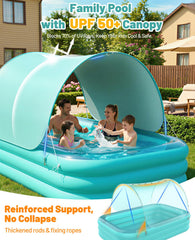 HeySplash detalle del toldo y costuras mostrando protección solar reforzada
