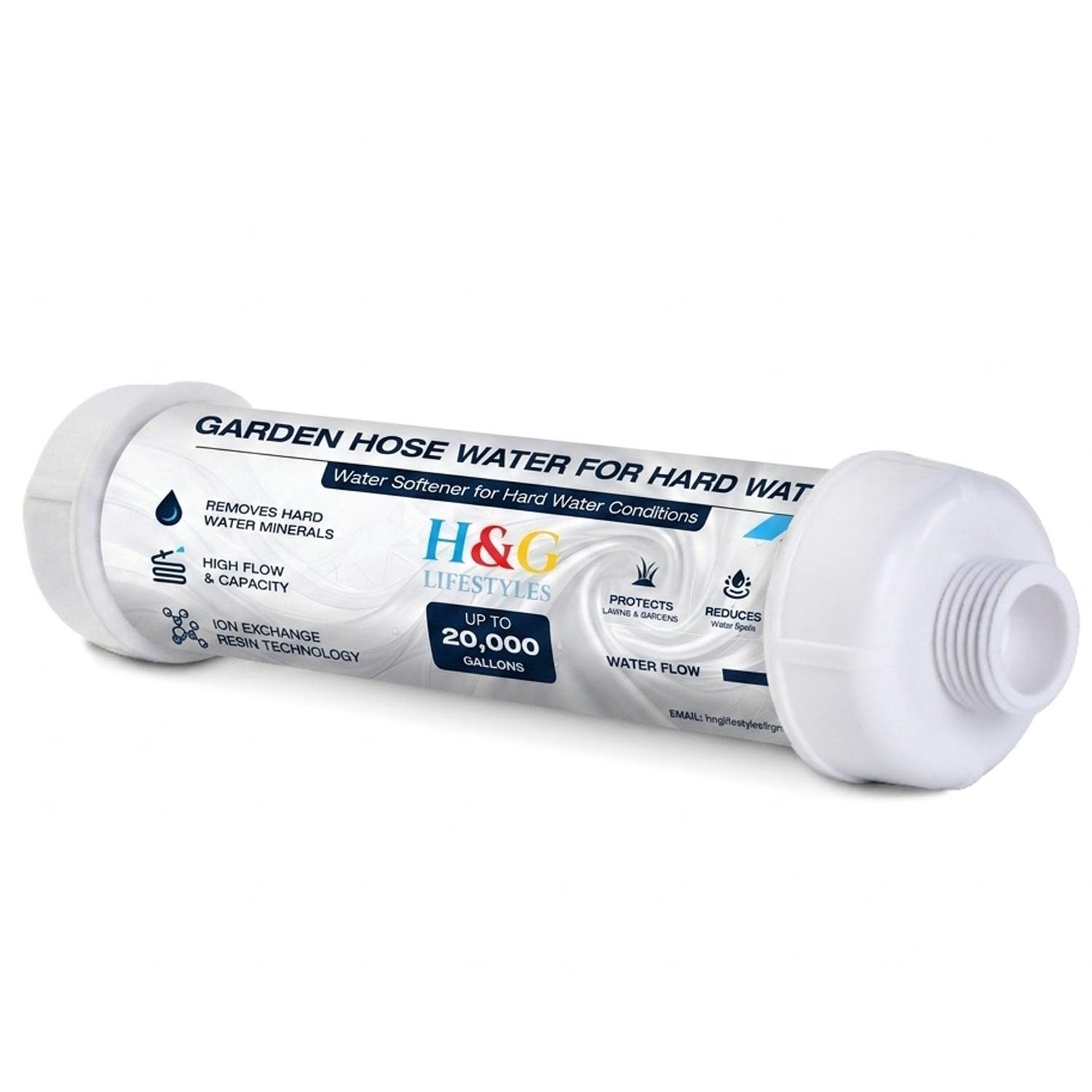 H&G lifestyles detalle de resina ablandadora NSF para agua más limpia