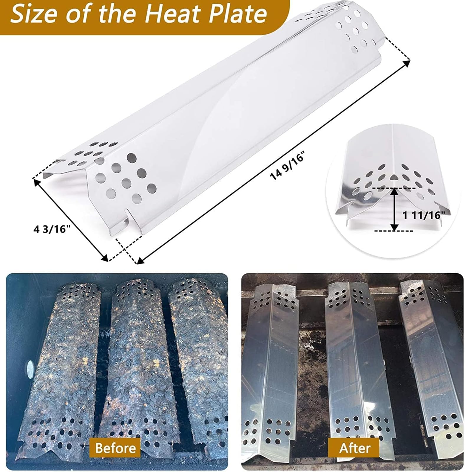 Hiorucet tubo de quemador en acero inoxidable, distribución uniforme de calor