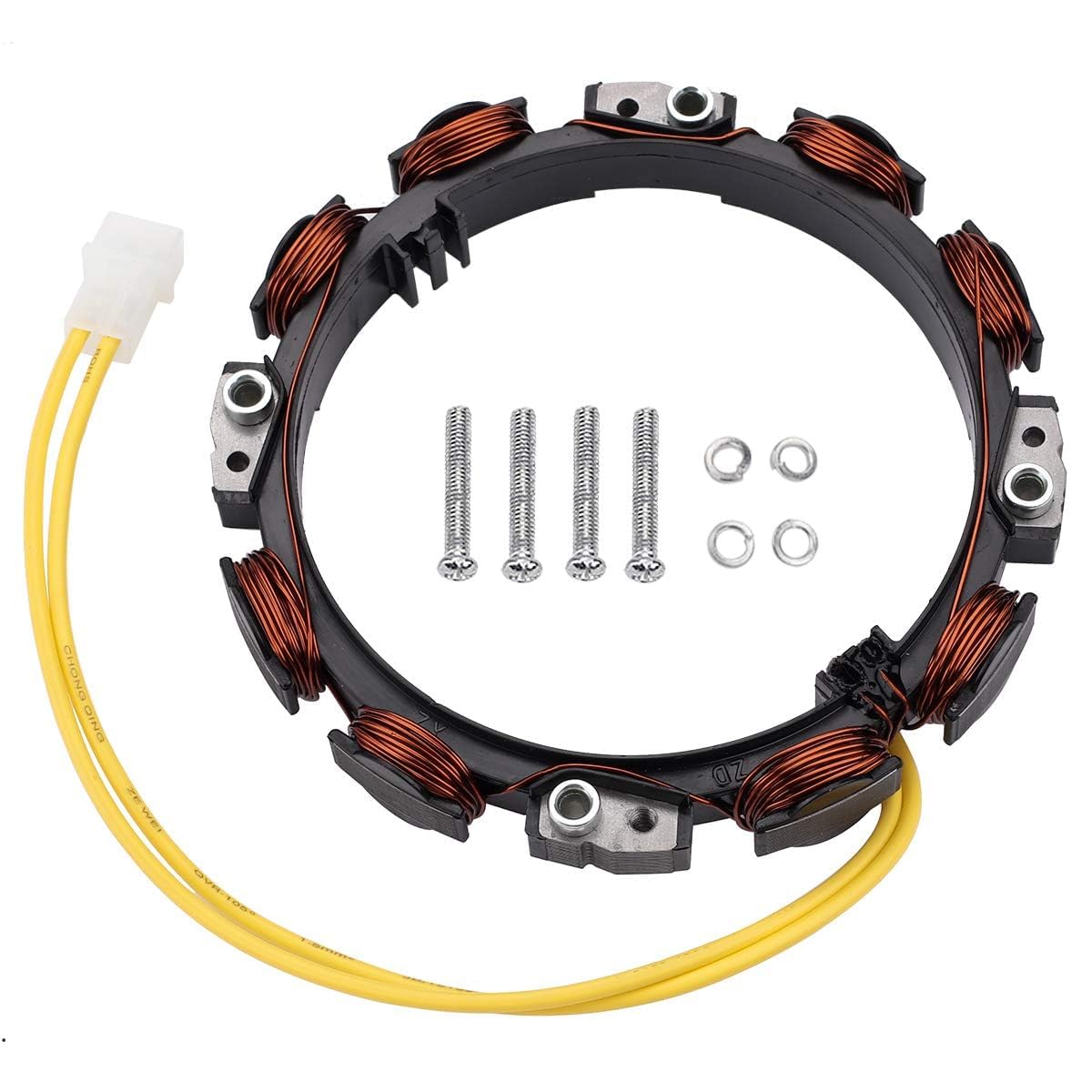 Hipa alternador lateral con conectores visibles y ajuste seguro para instalación rápida