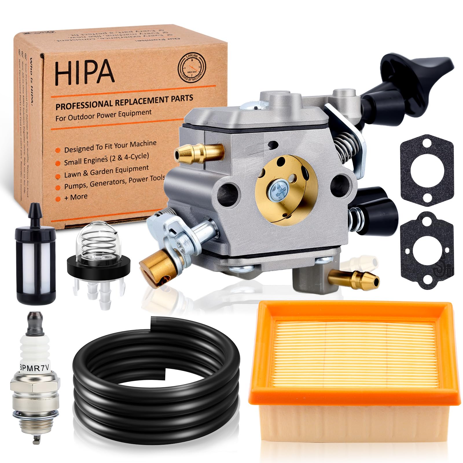 Hipa carburador BR430 frontal mostrando ajuste y compatibilidad para reparación