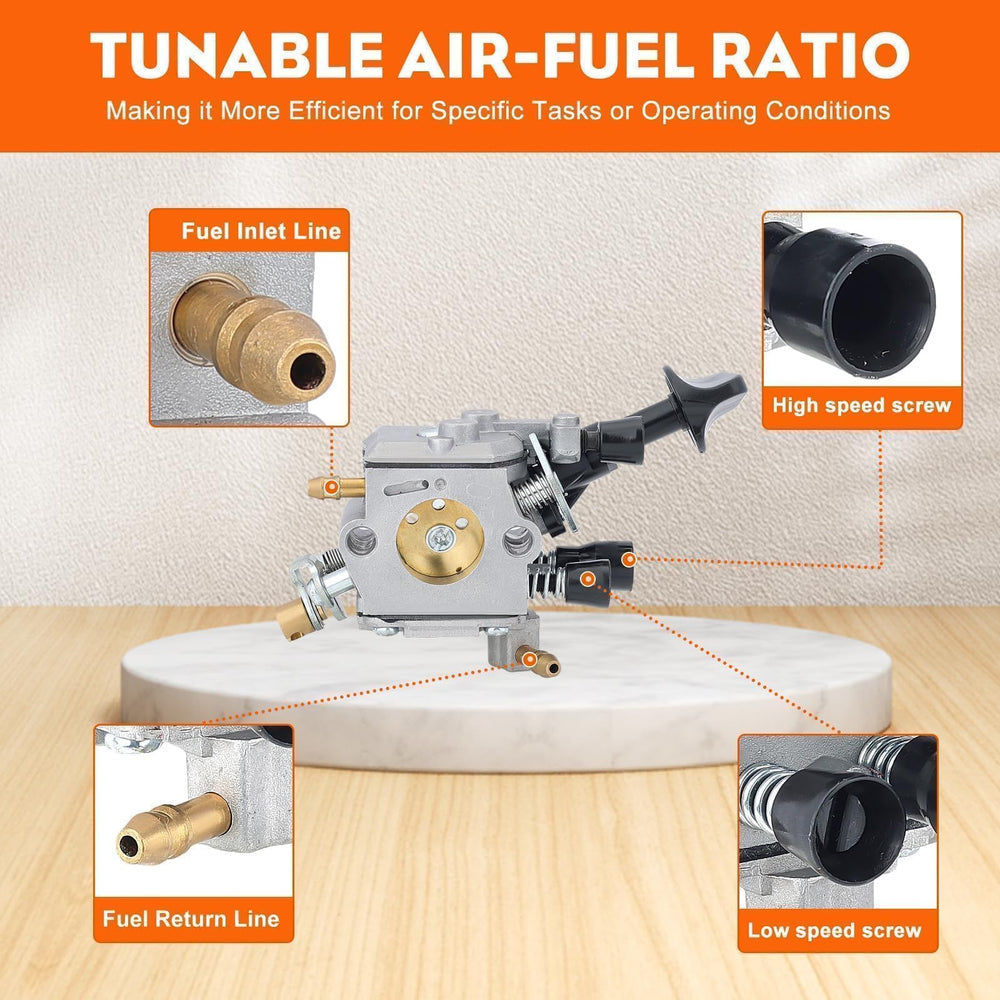 Kit Hipa completo con carburador, filtro y accesorios listo para instalación rápida