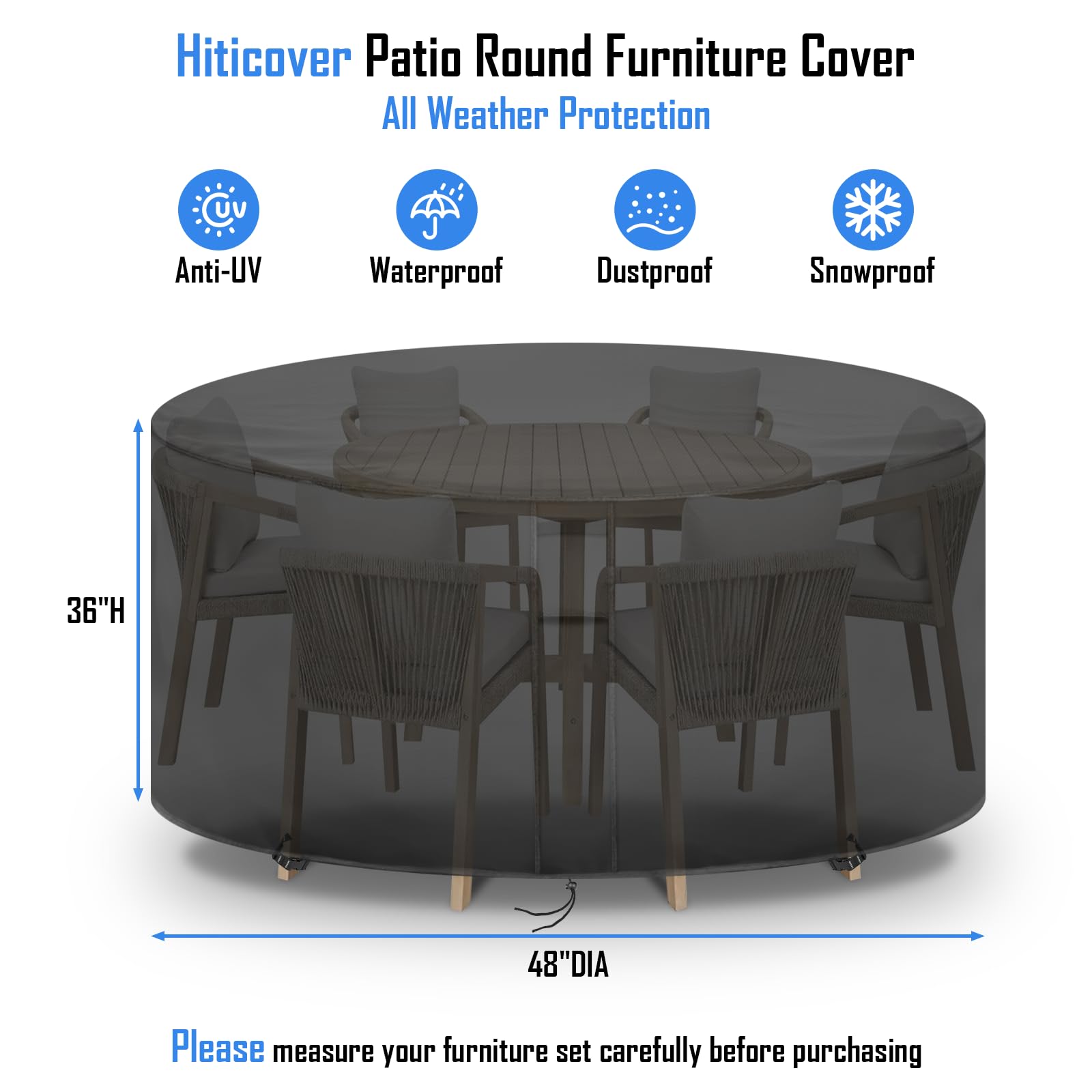 Hiticover detalle de tejido Oxford resistente para mayor durabilidad