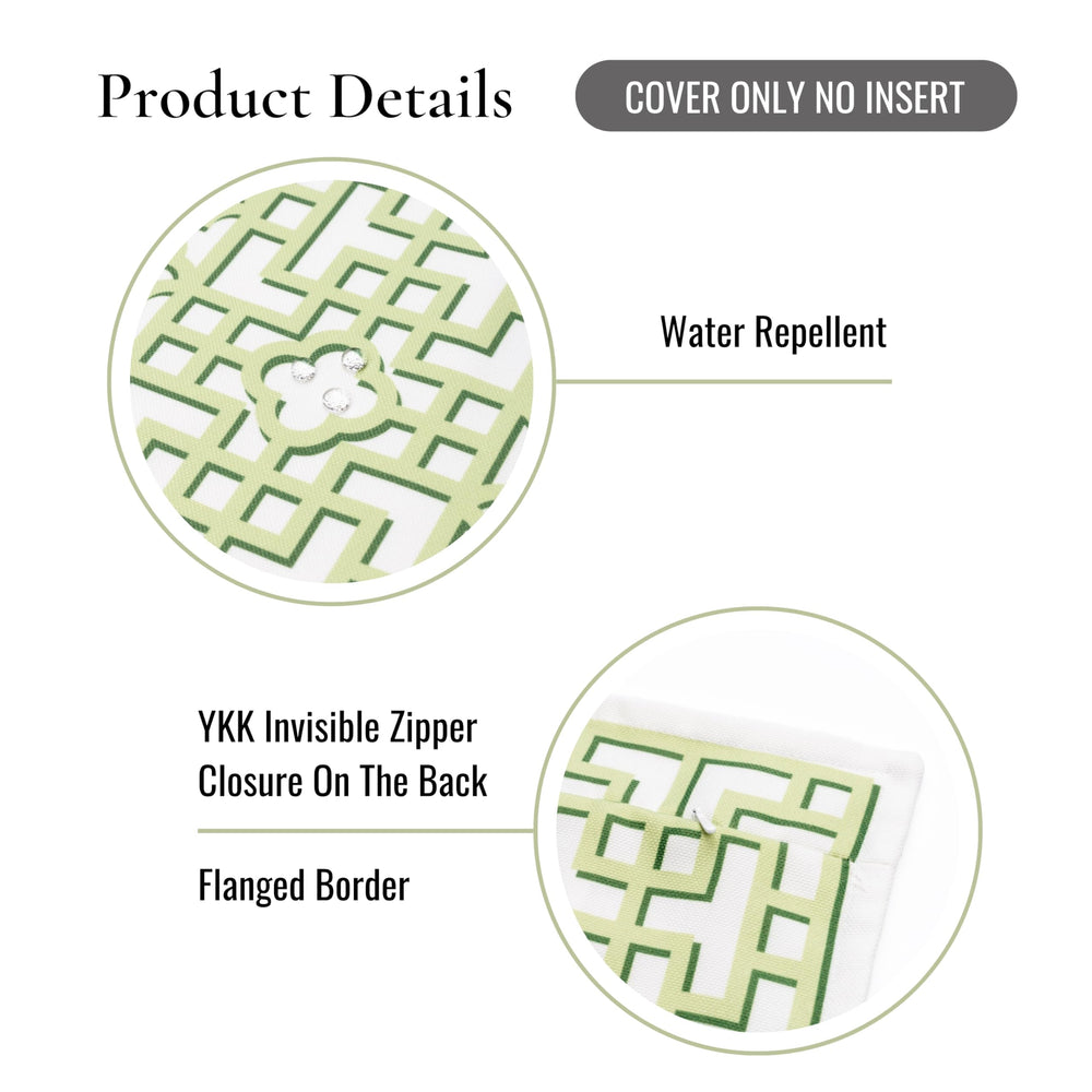 Hofdeco Premium funda junto a regla para mostrar tamaño 20x20, guía de compra
