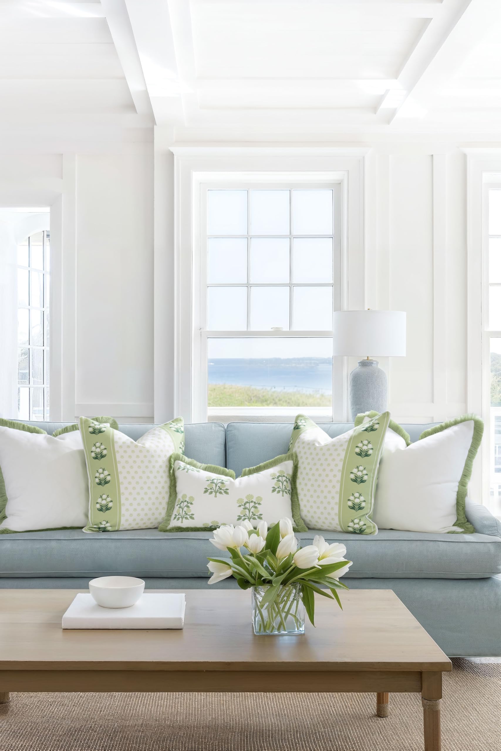 Hofdeco Premium reverso blanco liso que facilita combinaciones decorativas