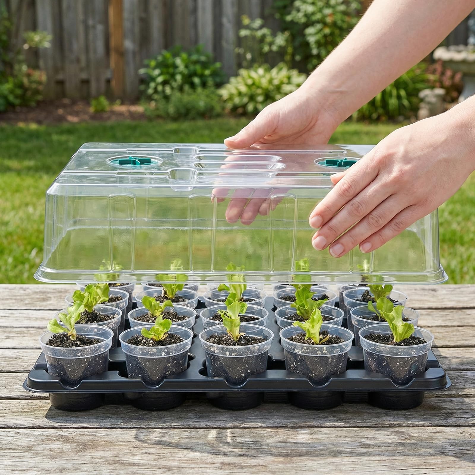 homenote macetas transparentes mostrando raíces sanas para decidir trasplante a tiempo