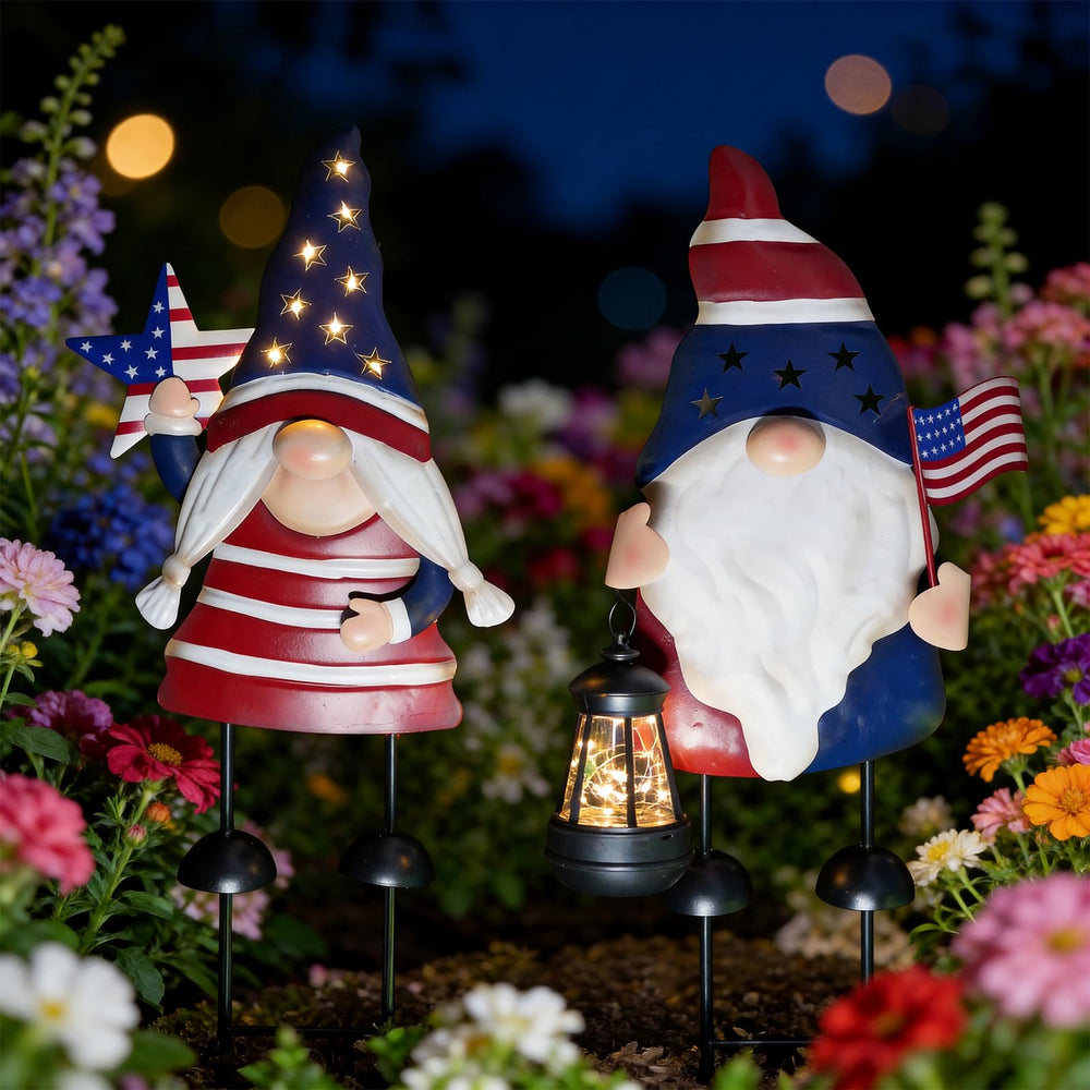 HONGLAND pack de dos gnomos listo para regalar en caja atractiva
