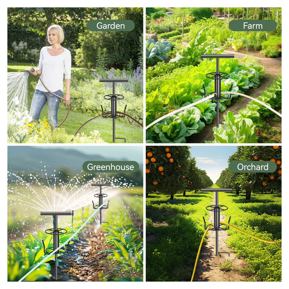 HQcontL uso en jardín real, ordena manguera y simplifica riego